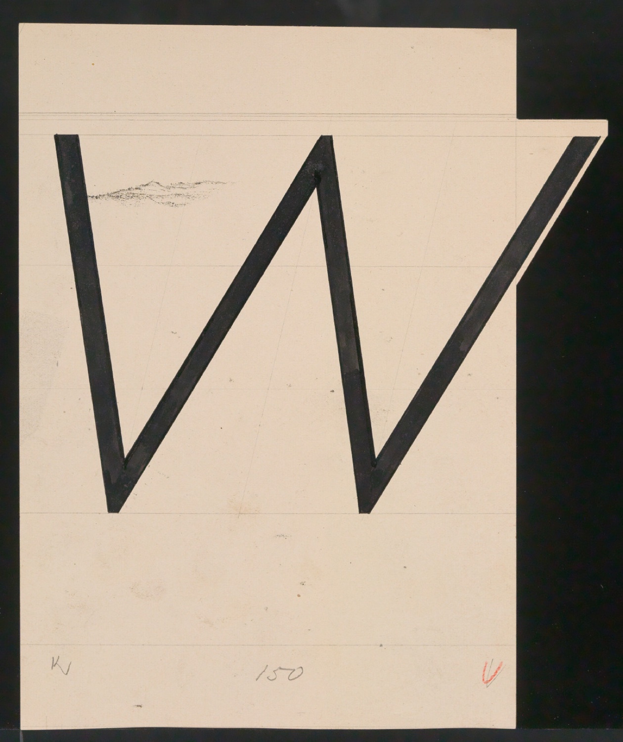 Entwurfszeichnungen Uhertype Magere Grotesk Kursiv — Blatt 99
