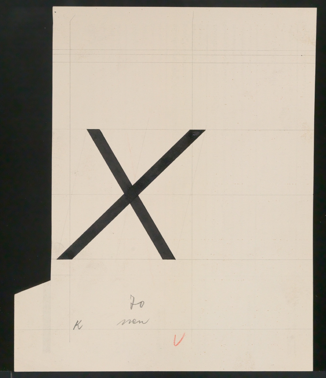 Entwurfszeichnungen Uhertype Magere Grotesk Kursiv — Blatt 103