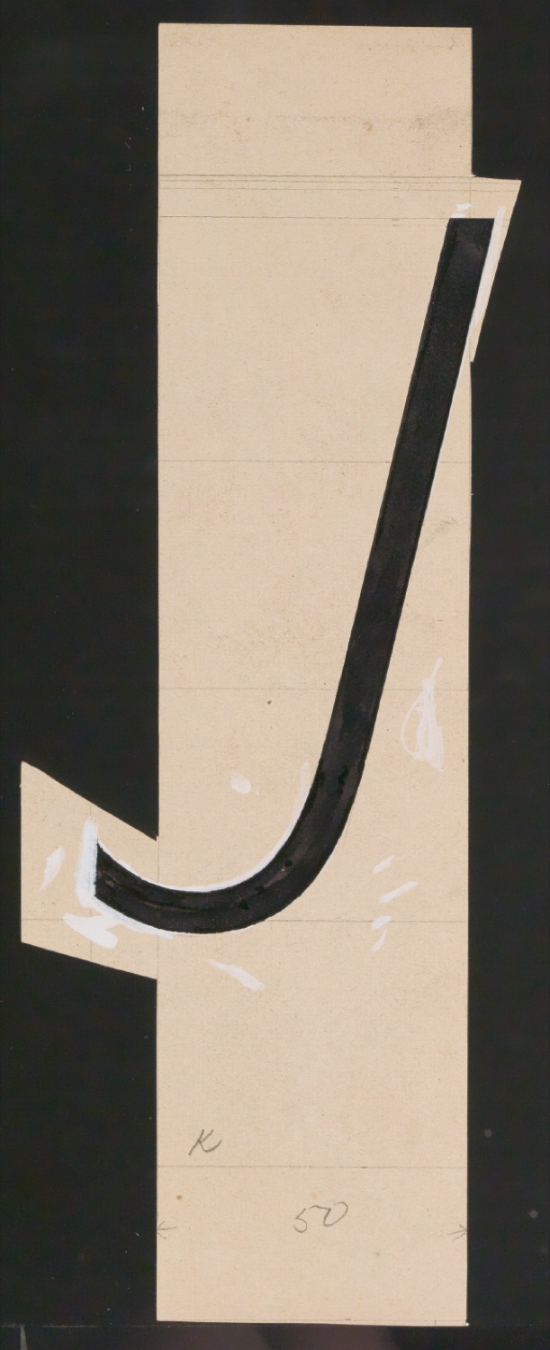 Entwurfszeichnungen Uhertype Magere Grotesk Kursiv — Blatt 107
