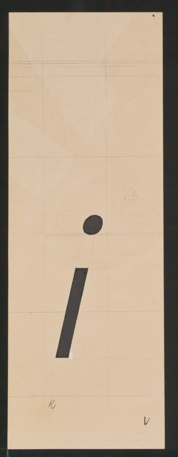 Entwurfszeichnungen Uhertype Magere Grotesk Kursiv — Blatt 109