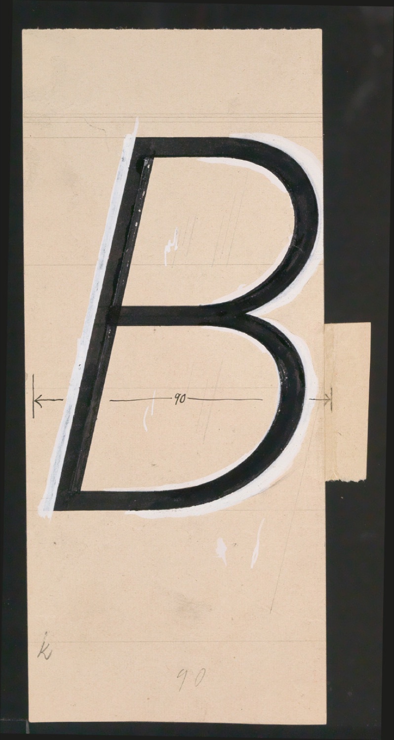 Entwurfszeichnungen Uhertype Magere Grotesk Kursiv — Blatt 117