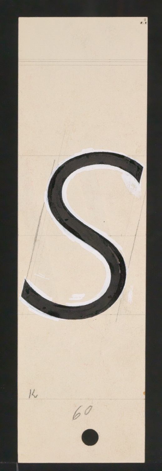 Entwurfszeichnungen Uhertype Magere Grotesk Kursiv — Blatt 123