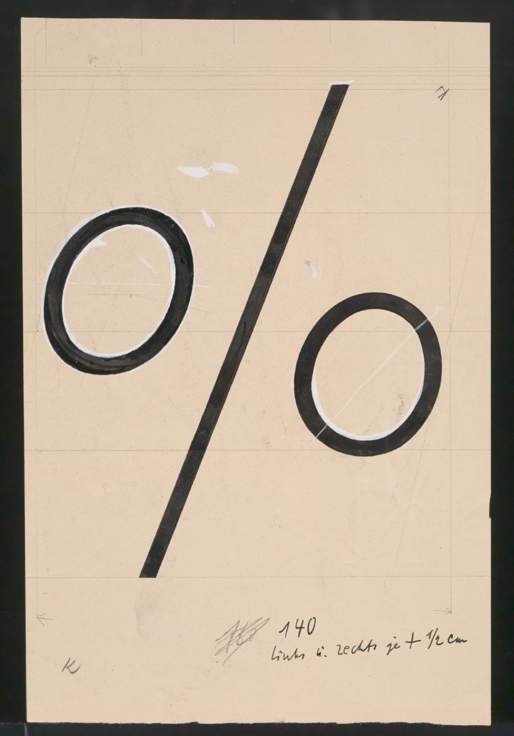 Entwurfszeichnungen Uhertype Magere Grotesk Kursiv — Blatt 125
