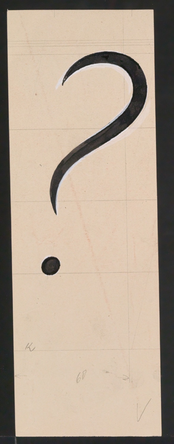 Entwurfszeichnungen Uhertype Magere Grotesk Kursiv — Blatt 131