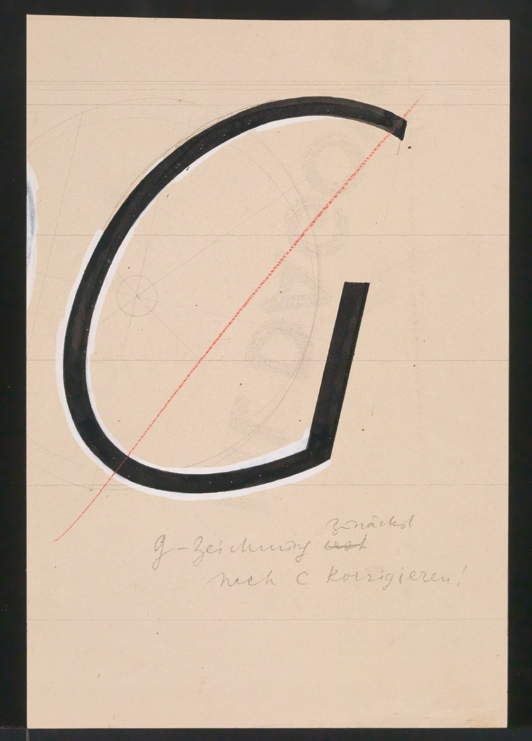 Entwurfszeichnungen Uhertype Magere Grotesk Kursiv — Blatt 133