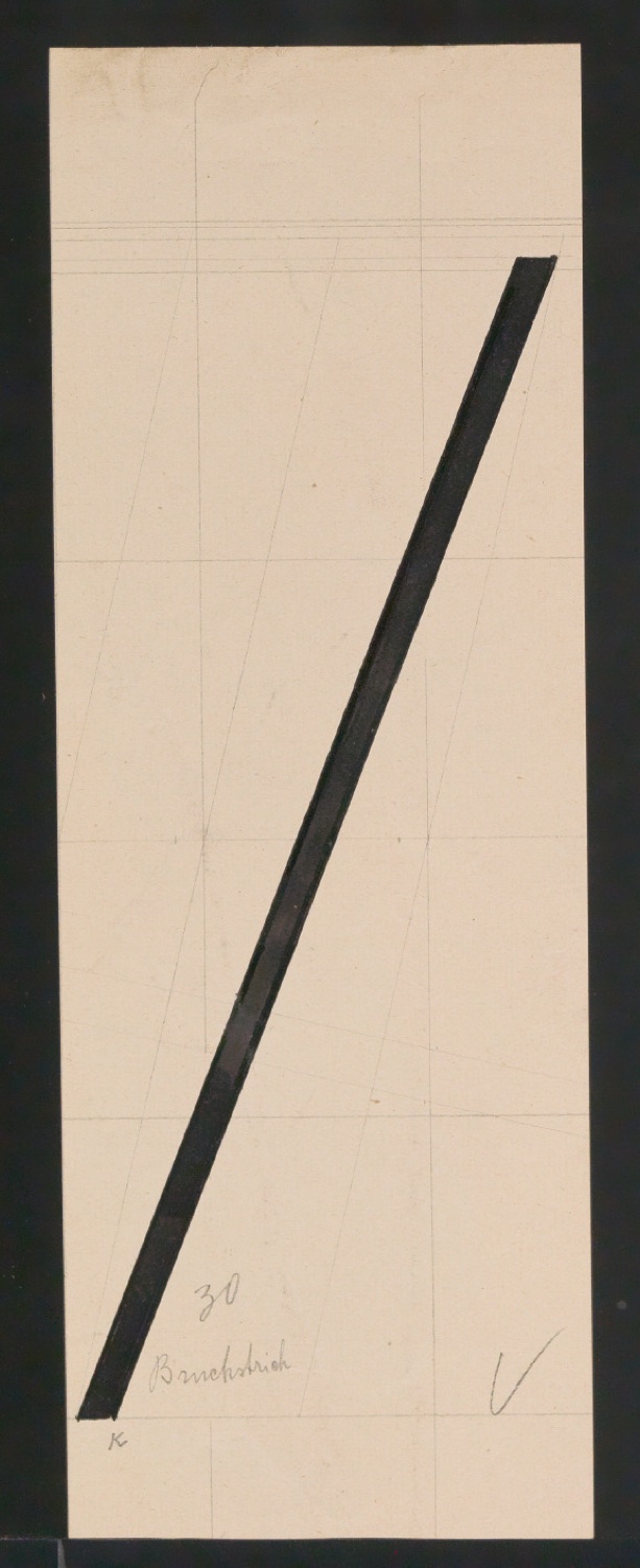 Entwurfszeichnungen Uhertype Magere Grotesk Kursiv — Blatt 135