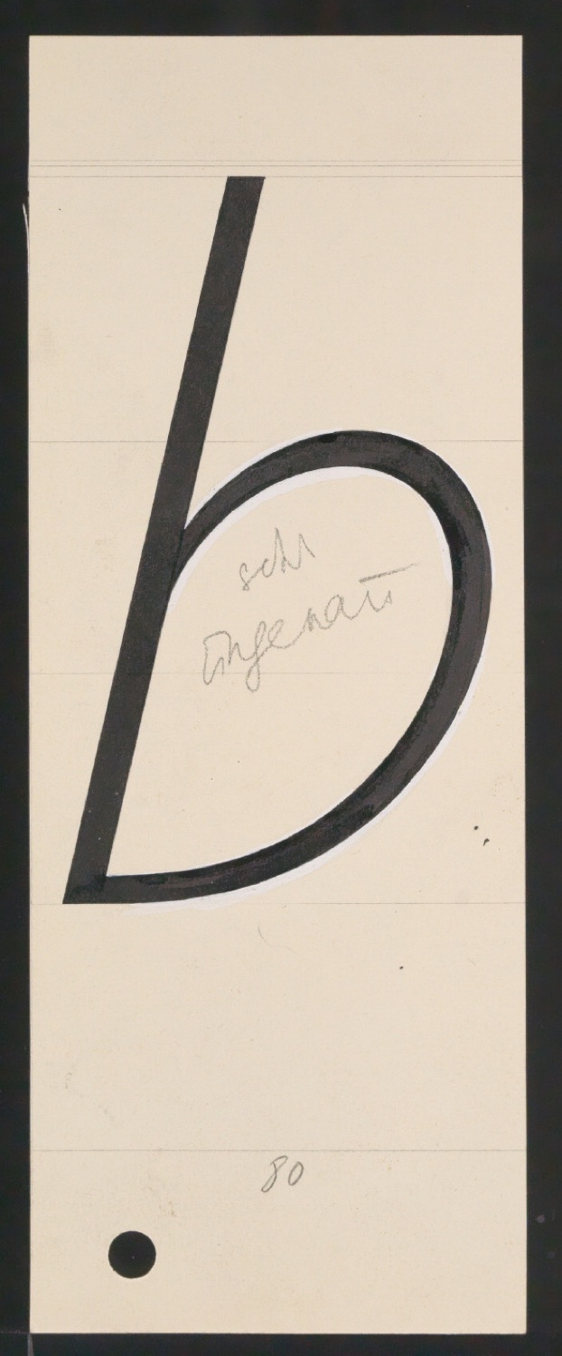 Entwurfszeichnungen Uhertype Magere Grotesk Kursiv — Blatt 139