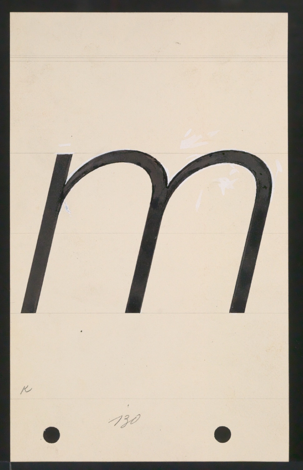 Entwurfszeichnungen Uhertype Magere Grotesk Kursiv — Blatt 141