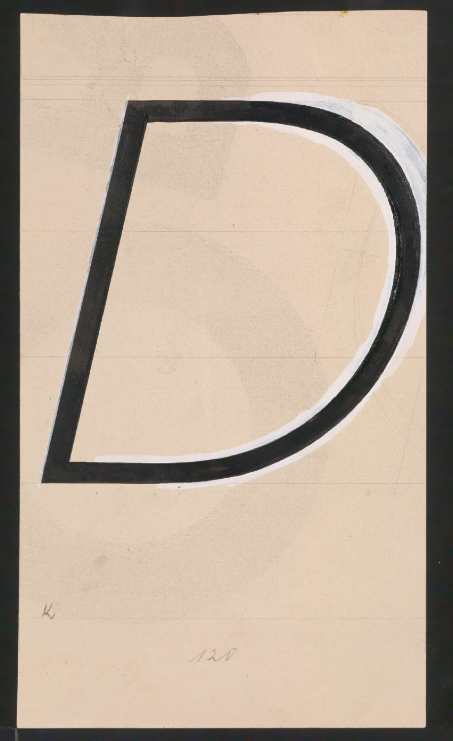 Entwurfszeichnungen Uhertype Magere Grotesk Kursiv — Blatt 143