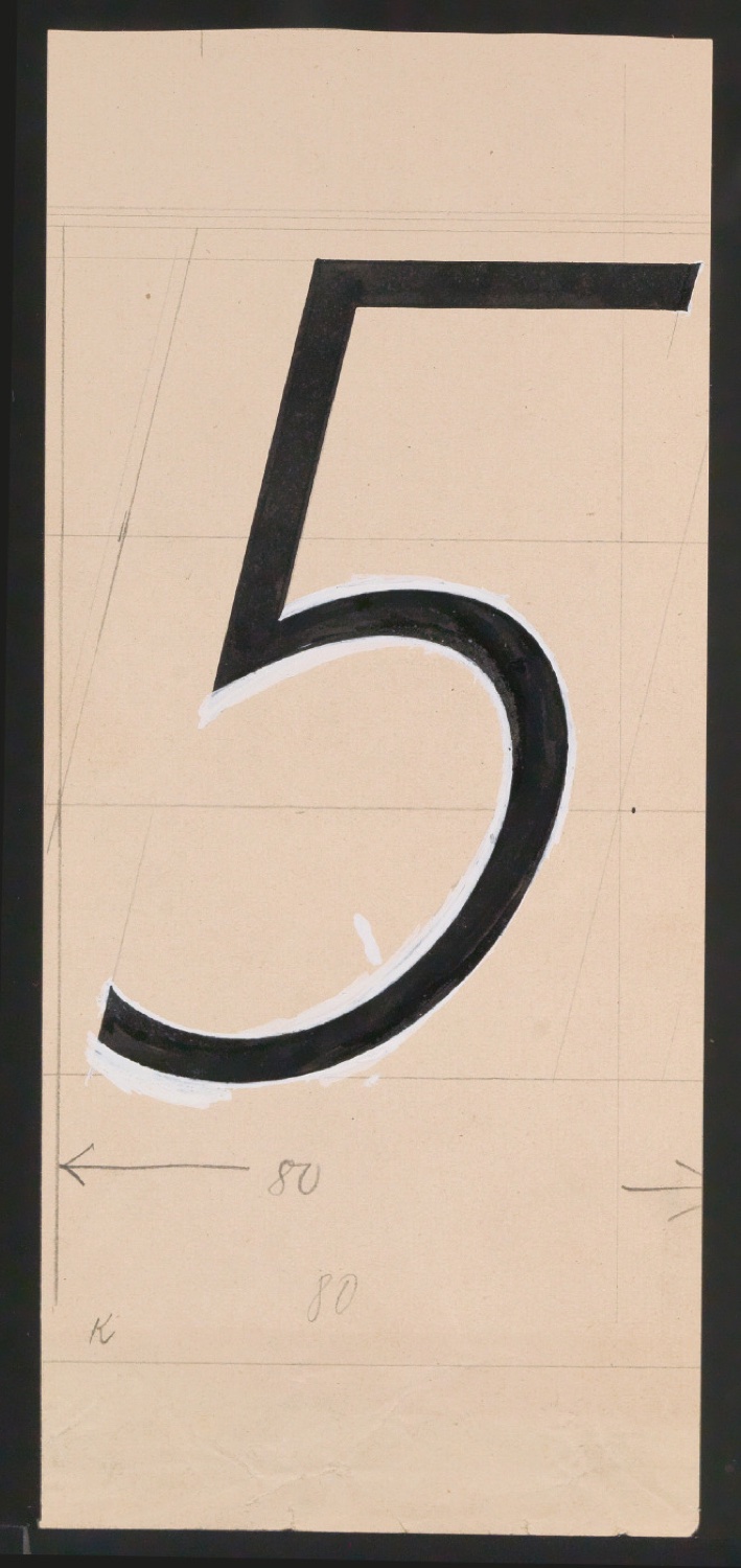 Entwurfszeichnungen Uhertype Magere Grotesk Kursiv — Blatt 147
