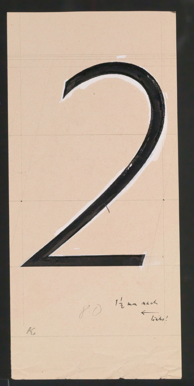 Entwurfszeichnungen Uhertype Magere Grotesk Kursiv — Blatt 149