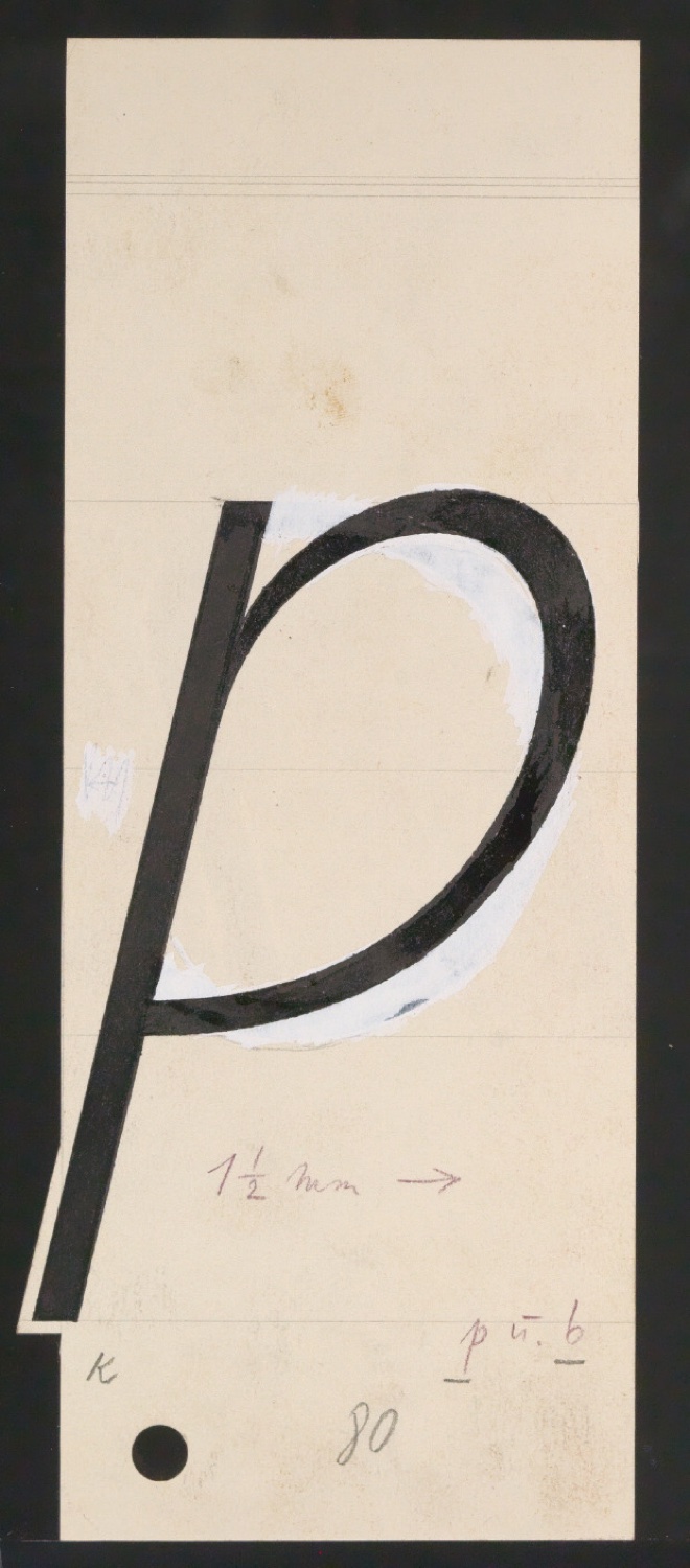 Entwurfszeichnungen Uhertype Magere Grotesk Kursiv — Blatt 151