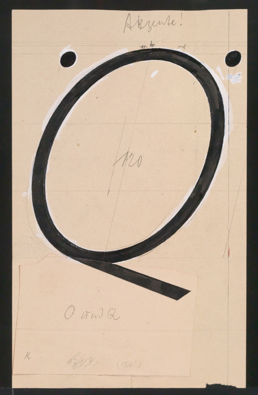 Entwurfszeichnungen Uhertype Magere Grotesk Kursiv — Blatt 157