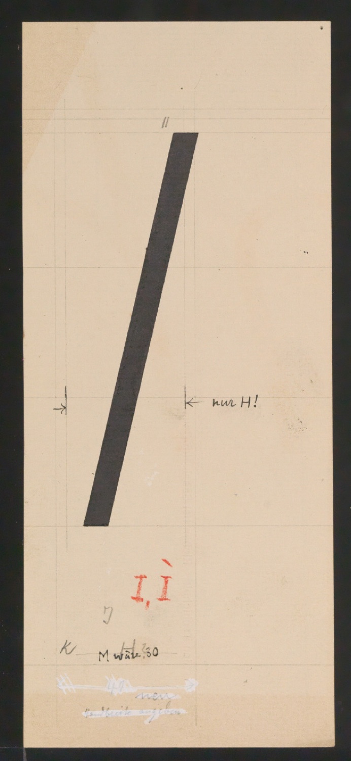 Entwurfszeichnungen Uhertype Magere Grotesk Kursiv — Blatt 159