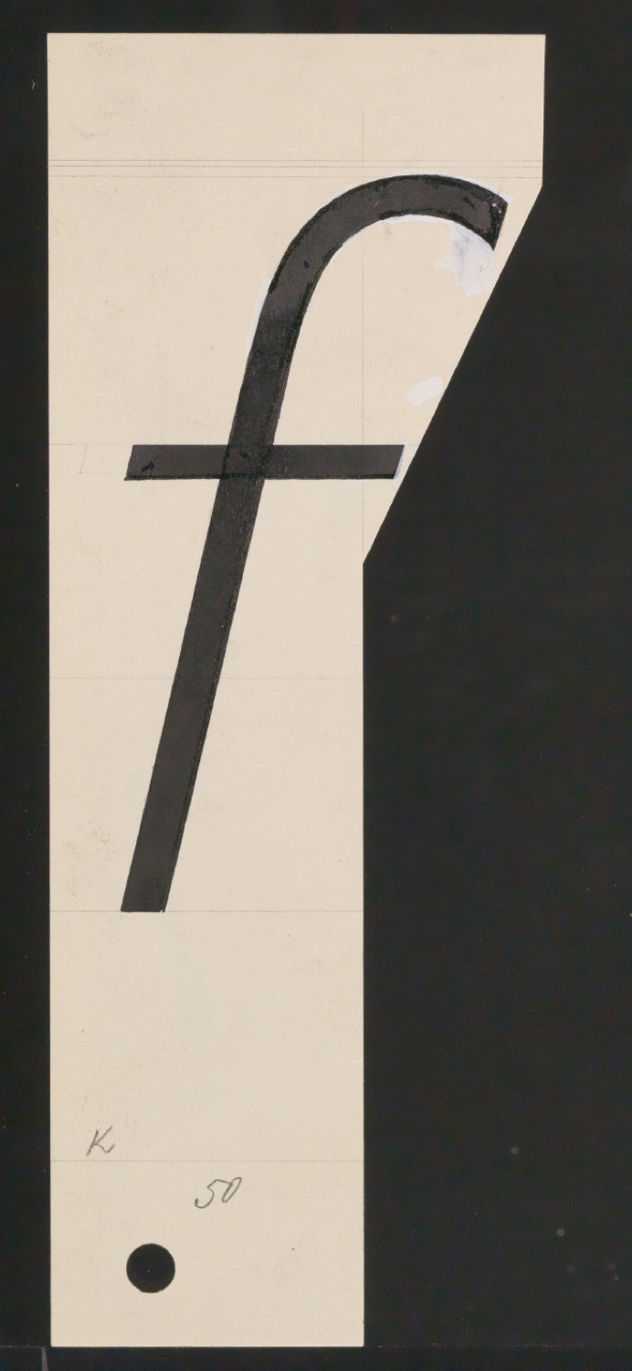 Entwurfszeichnungen Uhertype Magere Grotesk Kursiv — Blatt 161