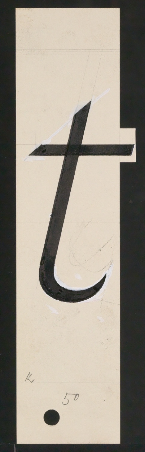Entwurfszeichnungen Uhertype Magere Grotesk Kursiv — Blatt 165