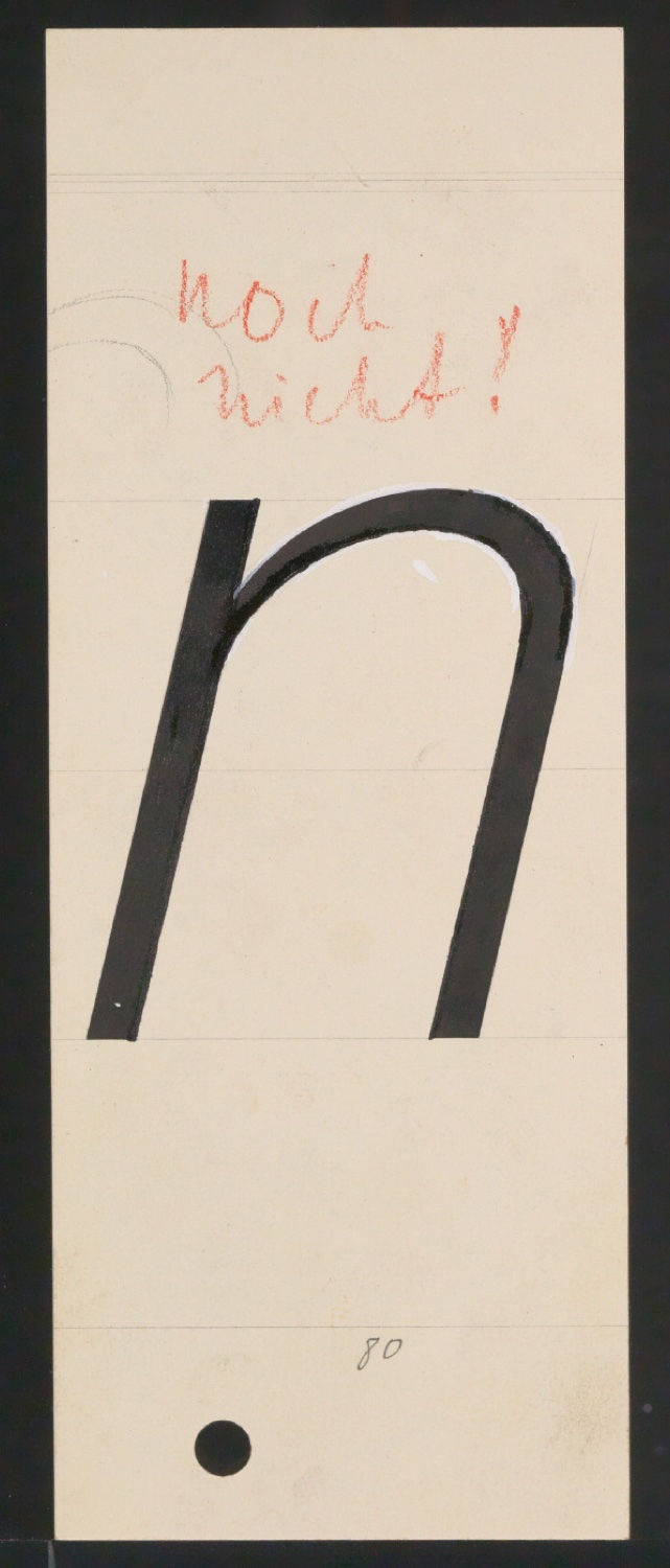 Entwurfszeichnungen Uhertype Magere Grotesk Kursiv — Blatt 167
