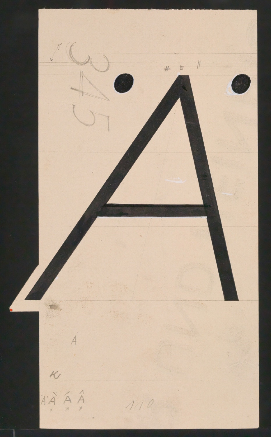Entwurfszeichnungen Uhertype Magere Grotesk Kursiv — Blatt 171