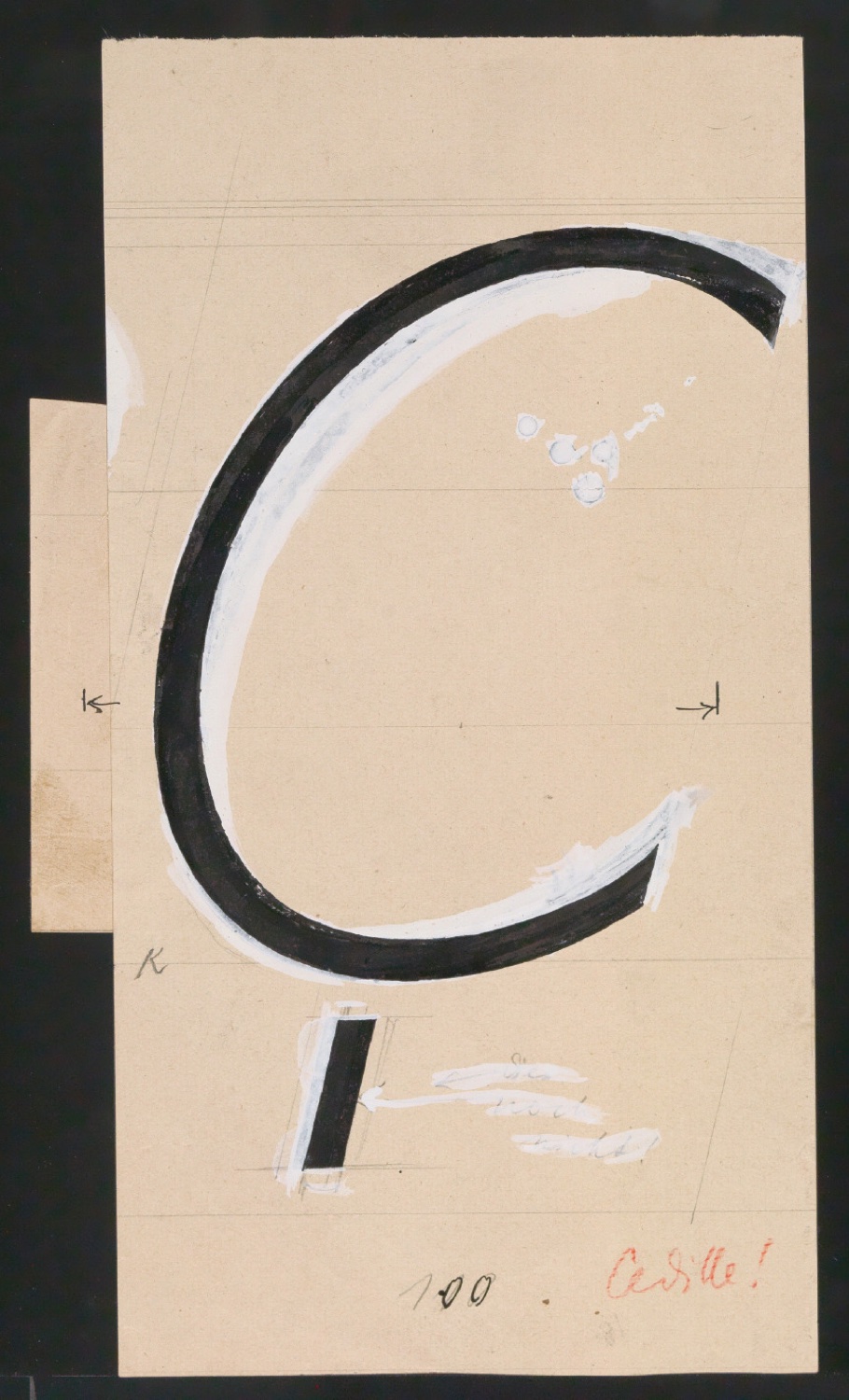 Entwurfszeichnungen Uhertype Magere Grotesk Kursiv — Blatt 181