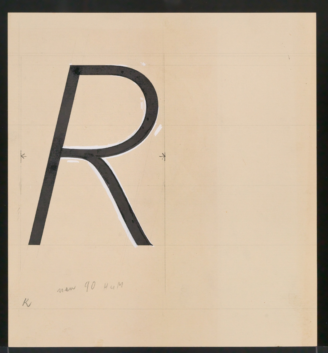 Entwurfszeichnungen Uhertype Magere Grotesk Kursiv — Blatt 183