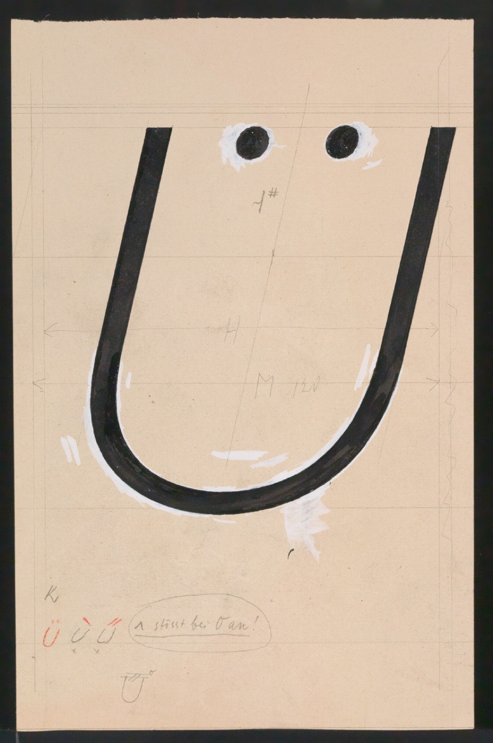 Entwurfszeichnungen Uhertype Magere Grotesk Kursiv — Blatt 189