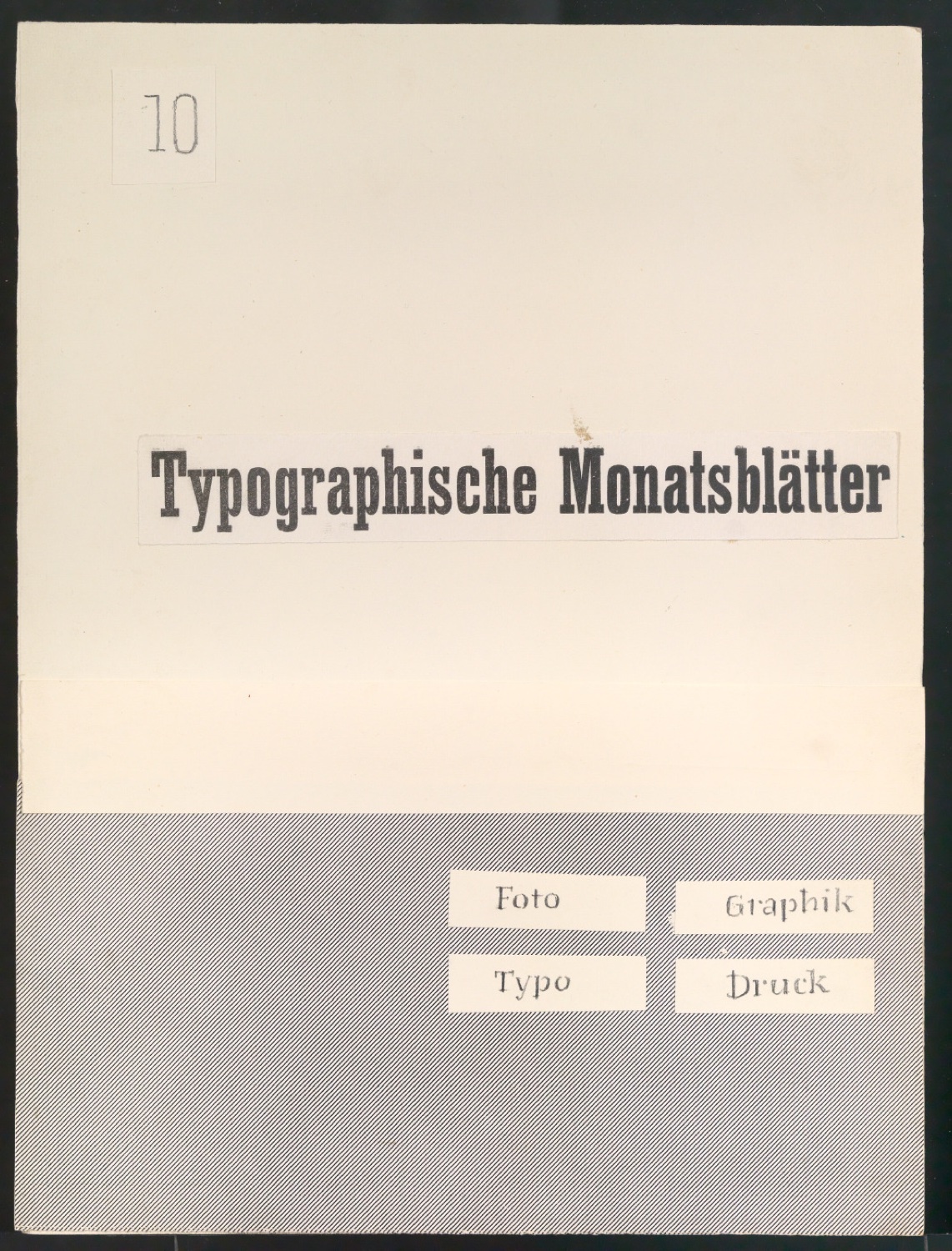 Entwürfe für verschiedene Titelblätter von Typographische Monatsblätter — Blatt 5
