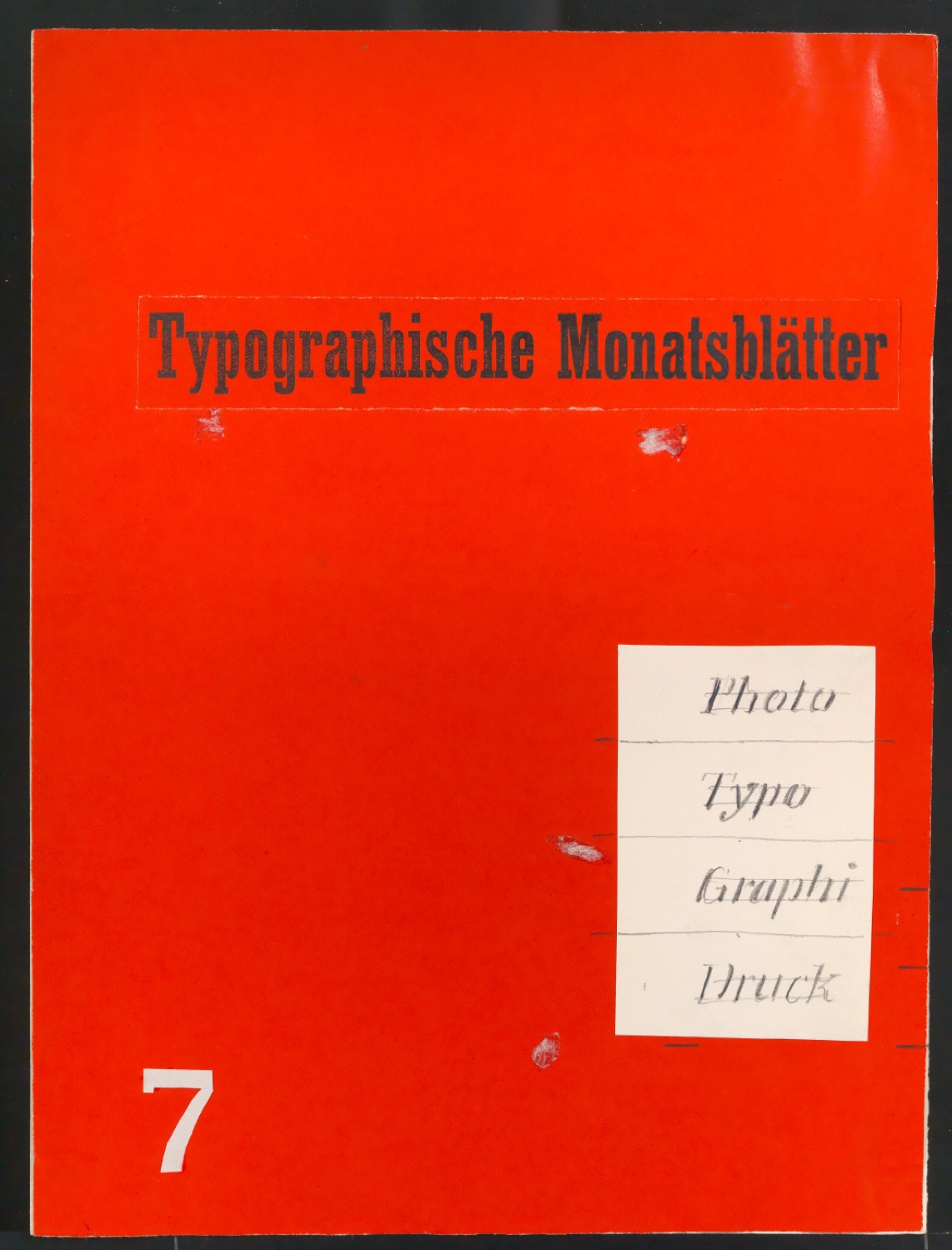 Entwürfe für verschiedene Titelblätter von Typographische Monatsblätter — Blatt 7
