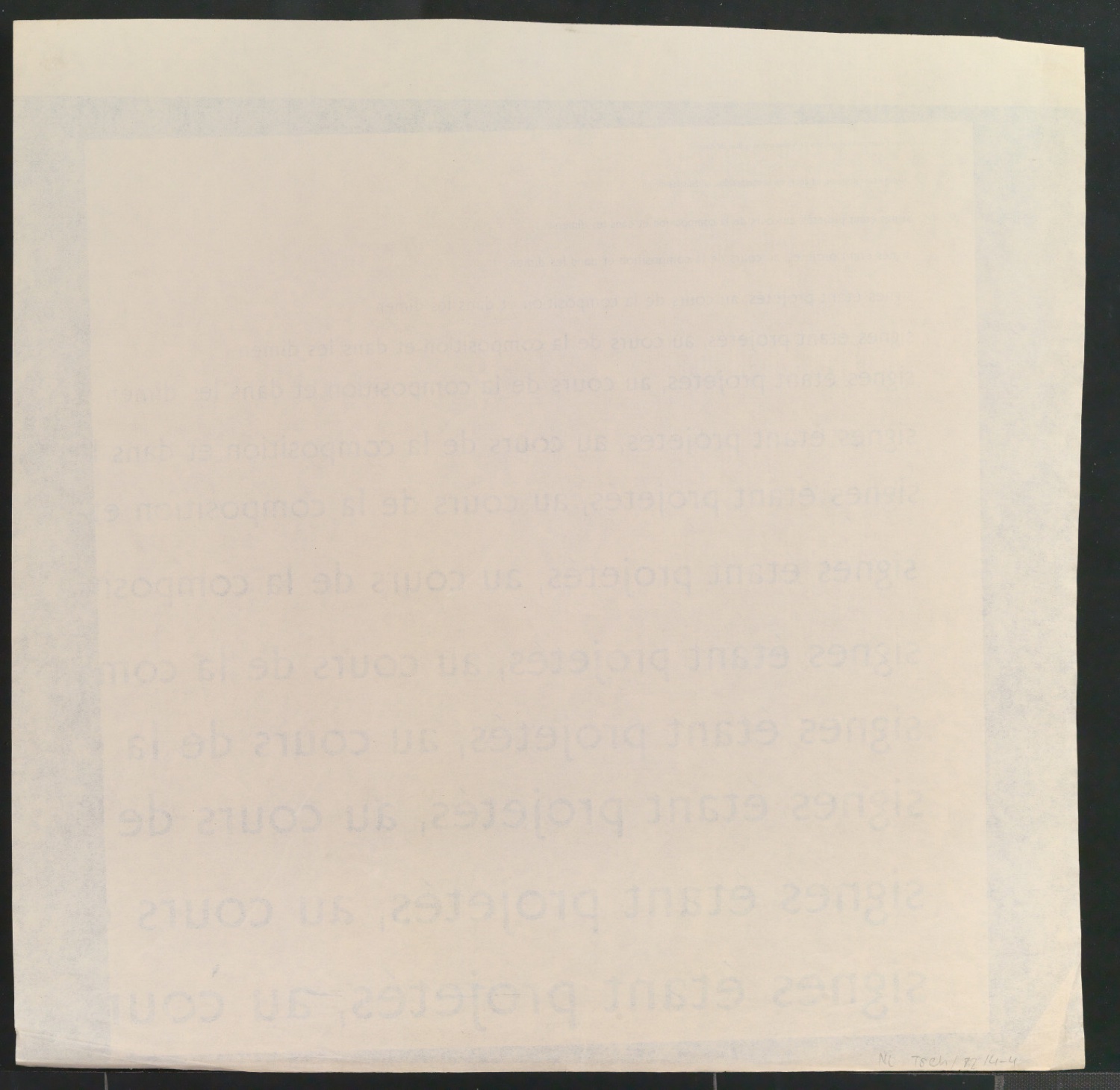 Cyanotypie mit Französischen Schriftproben der Uhertype Standard-Grotesk — Blatt 8