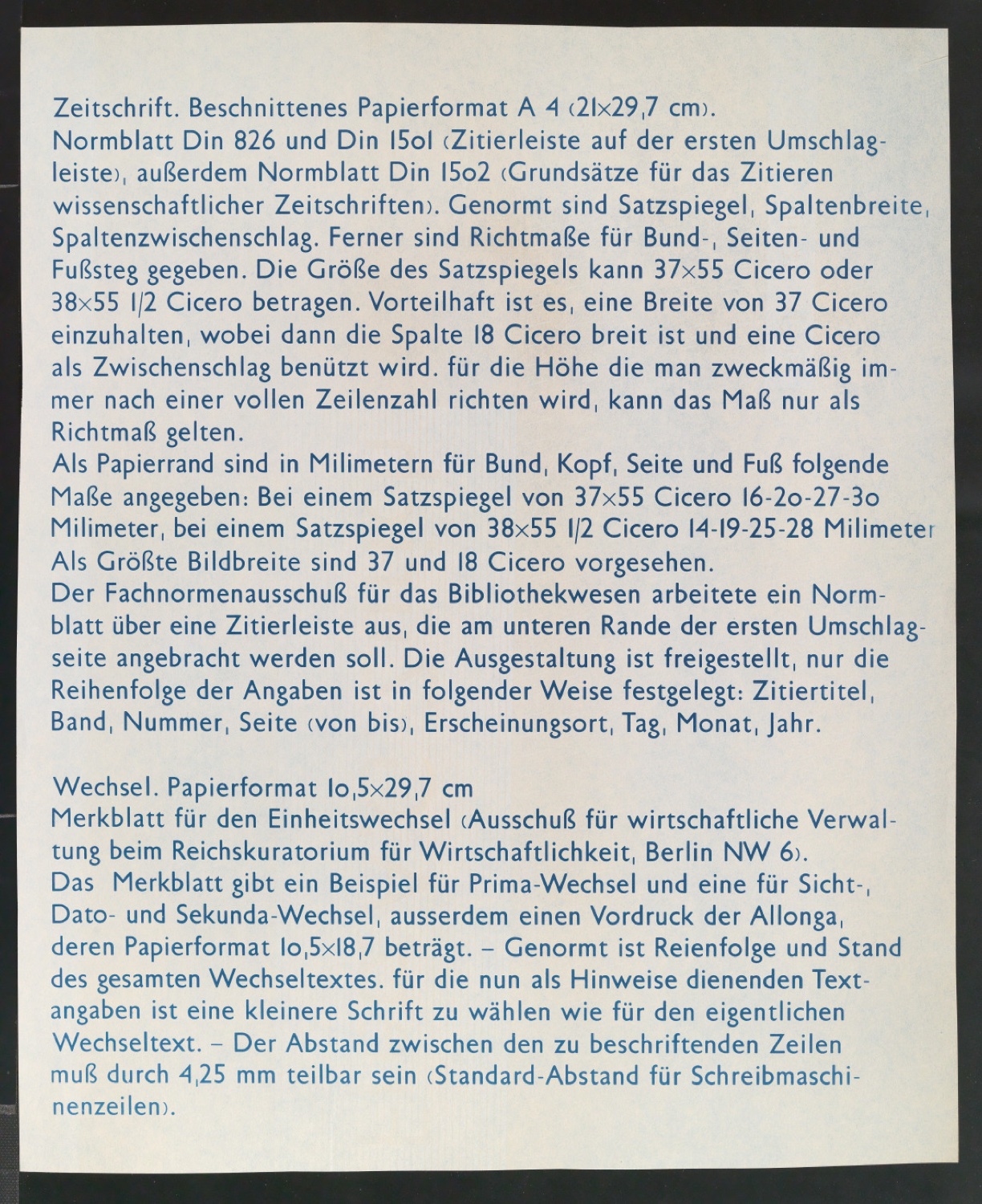 Cyanotypien mit in Uhertype Standard-Grotesk gesetztem Text — Blatt 5