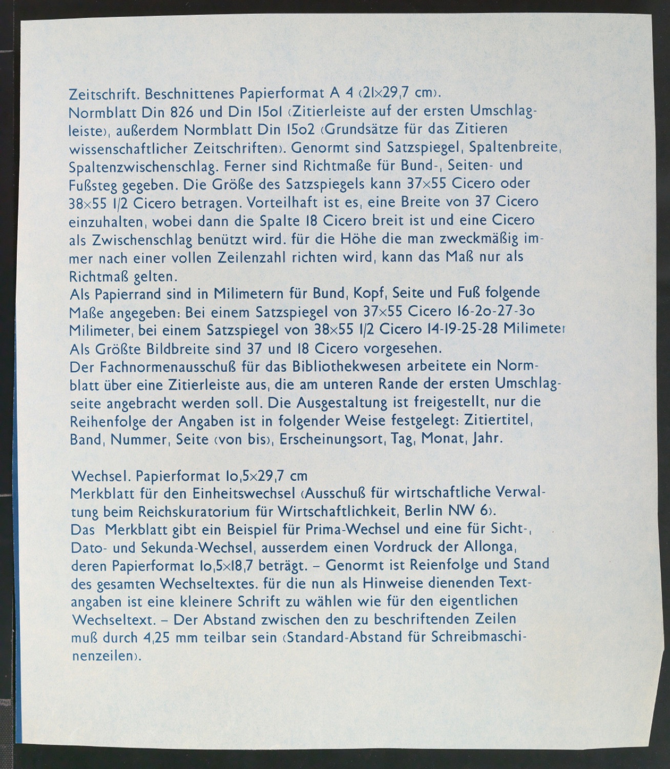 Cyanotypien mit in Uhertype Standard-Grotesk gesetztem Text — Blatt 9