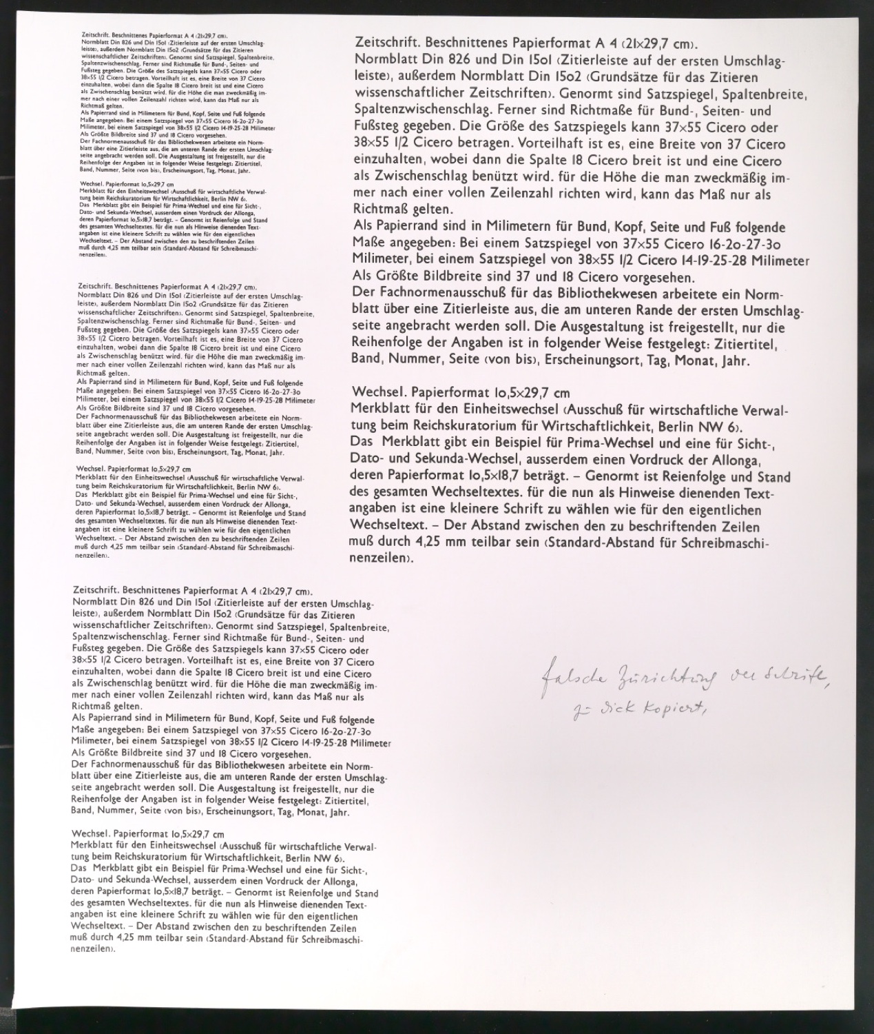 Korrigierte Kopien von in Uhertype Standard-Grotesk gesetztem Text — Blatt 11