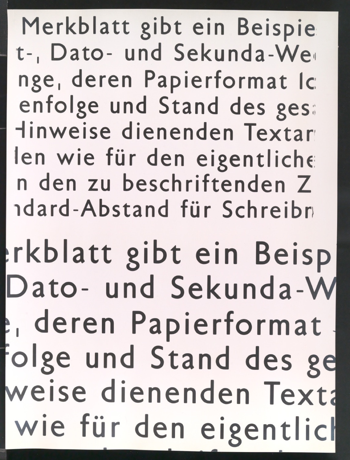 Korrigierte Kopien von in Uhertype Standard-Grotesk gesetztem Text — Blatt 17