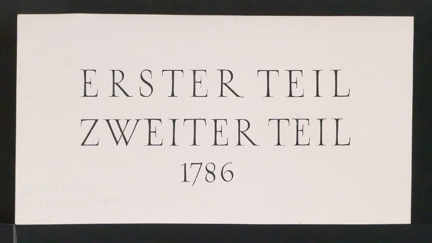 Probedrucke von Ausschnitten aus Titelblättern für den Insel-Verlag — Blatt 7
