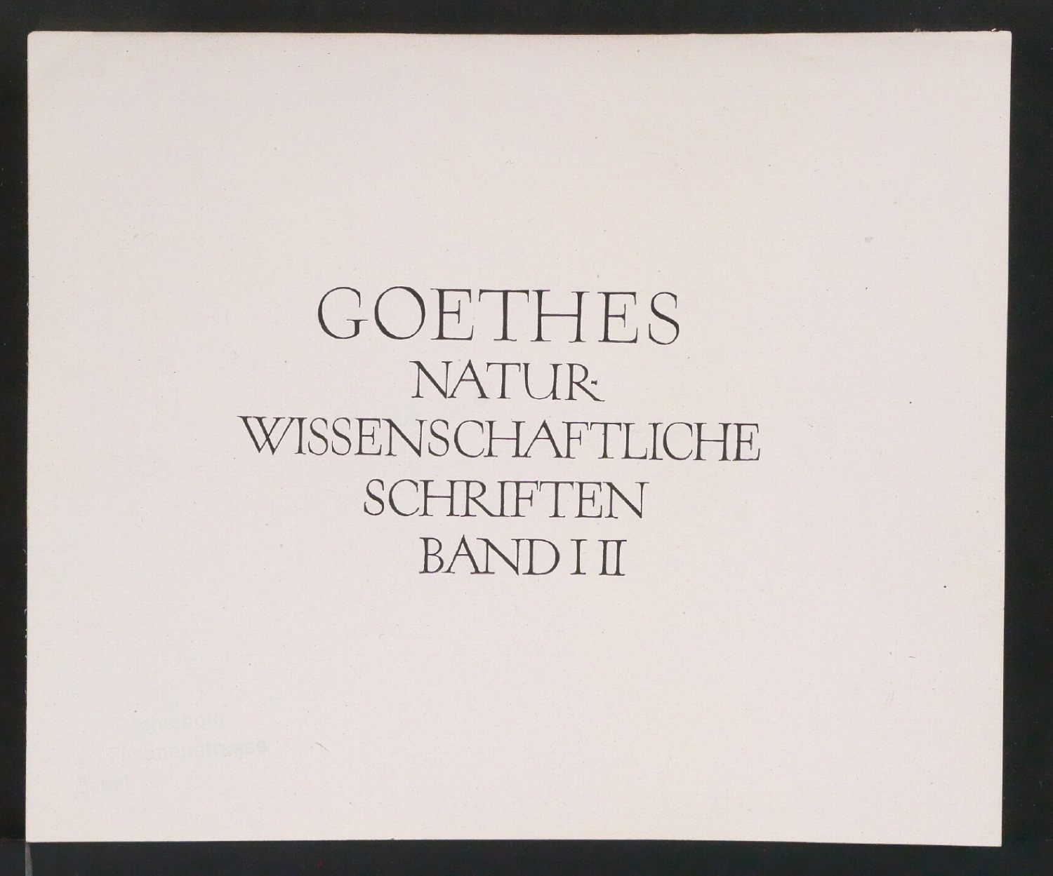 Probedrucke von Ausschnitten aus Titelblättern für den Insel-Verlag — Blatt 9