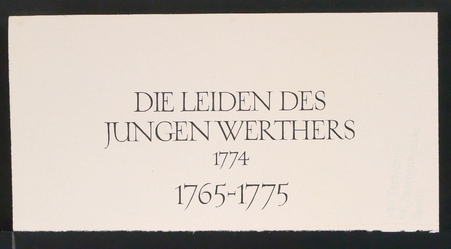 Probedrucke von Ausschnitten aus Titelblättern für den Insel-Verlag — Blatt 13