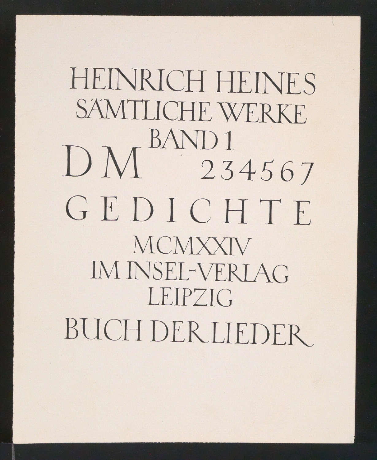 Probedrucke von Ausschnitten aus Titelblättern für den Insel-Verlag — Blatt 15