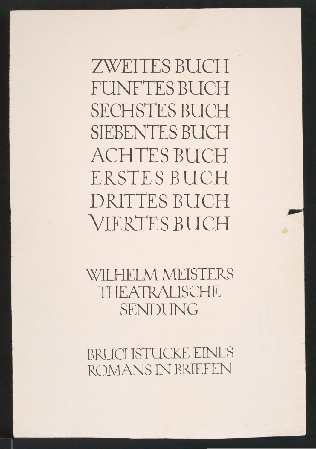Probedrucke von Ausschnitten aus Titelblättern für den Insel-Verlag — Blatt 23