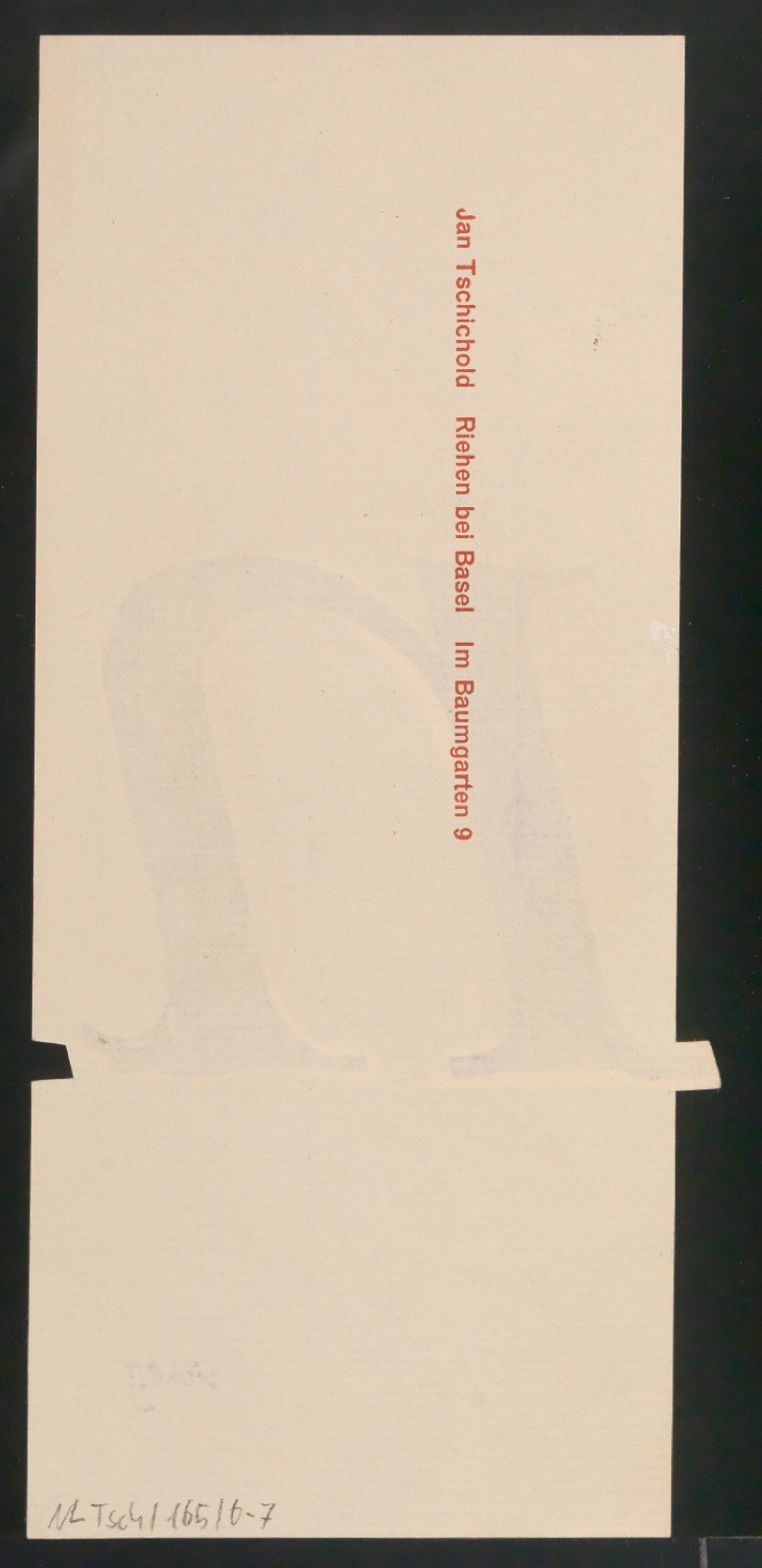 Mappe mit Entwurfszeichnungen Uhertype Antiqua Gemeine Kursiv — Blatt 14