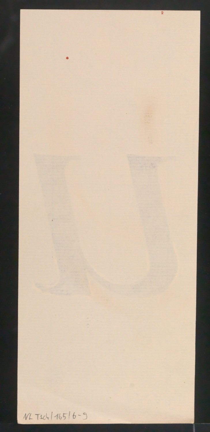 Mappe mit Entwurfszeichnungen Uhertype Antiqua Gemeine Kursiv — Blatt 18