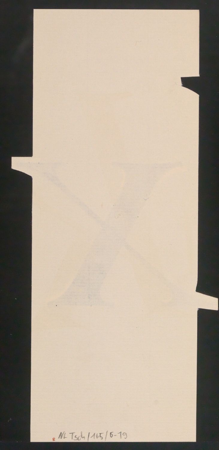 Mappe mit Entwurfszeichnungen Uhertype Antiqua Gemeine Kursiv — Blatt 38