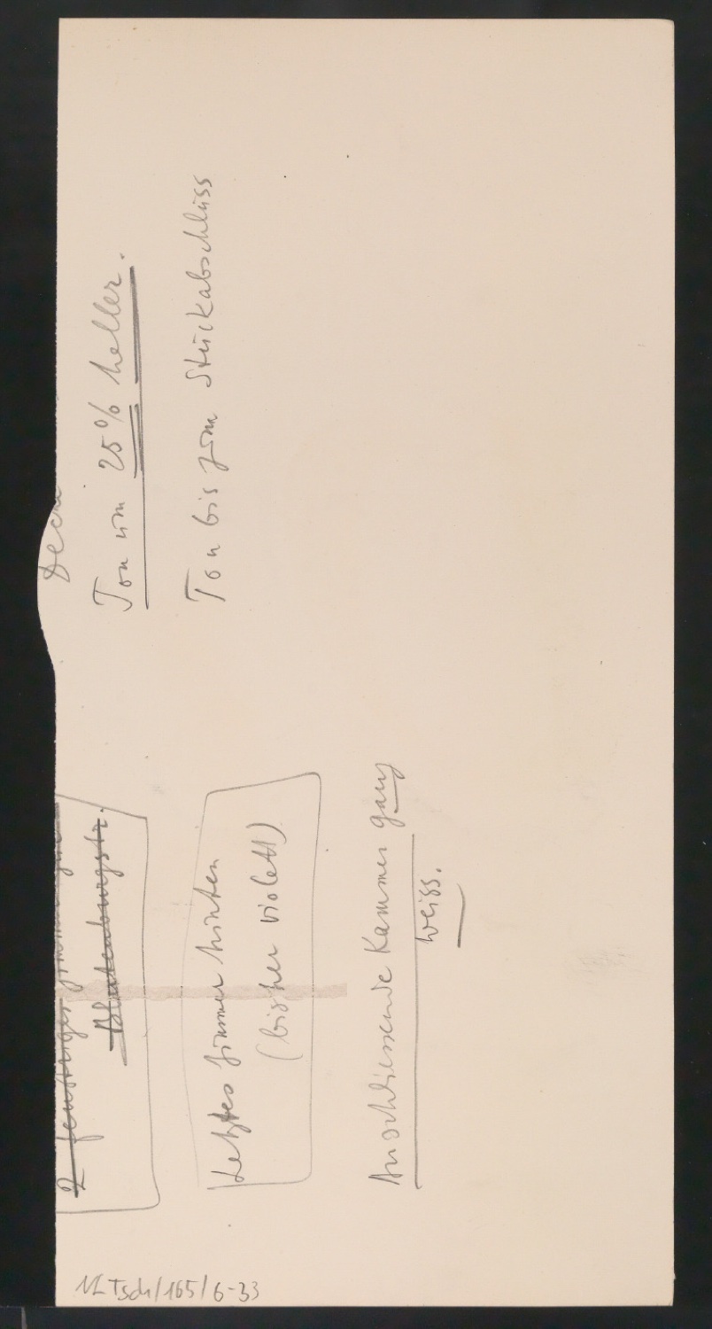 Mappe mit Entwurfszeichnungen Uhertype Antiqua Gemeine Kursiv — Blatt 68
