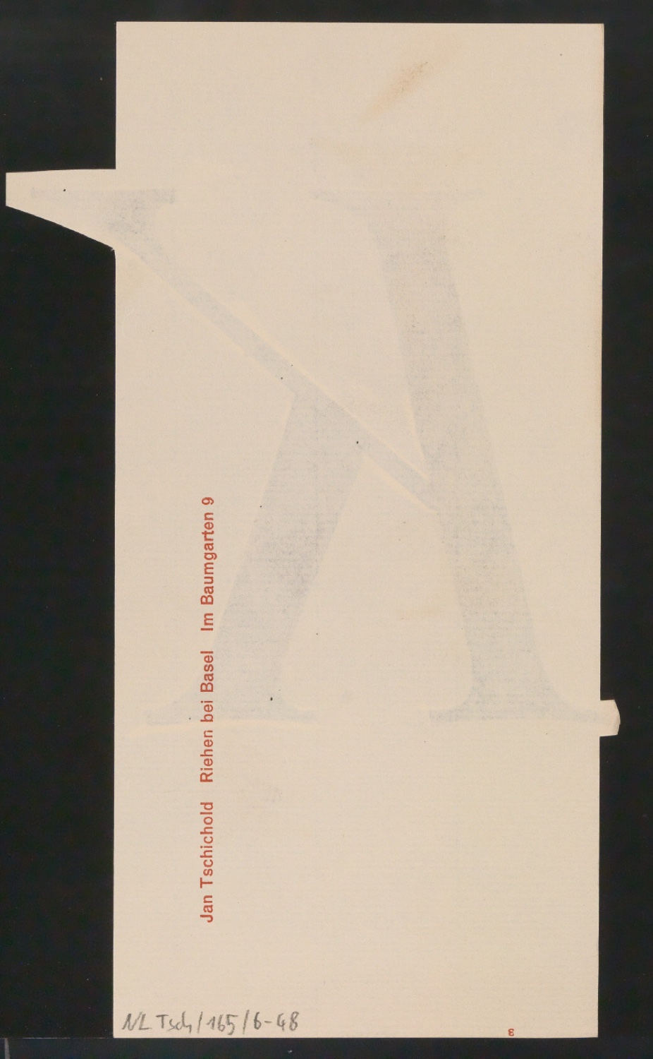 Mappe mit Entwurfszeichnungen Uhertype Antiqua Gemeine Kursiv — Blatt 98