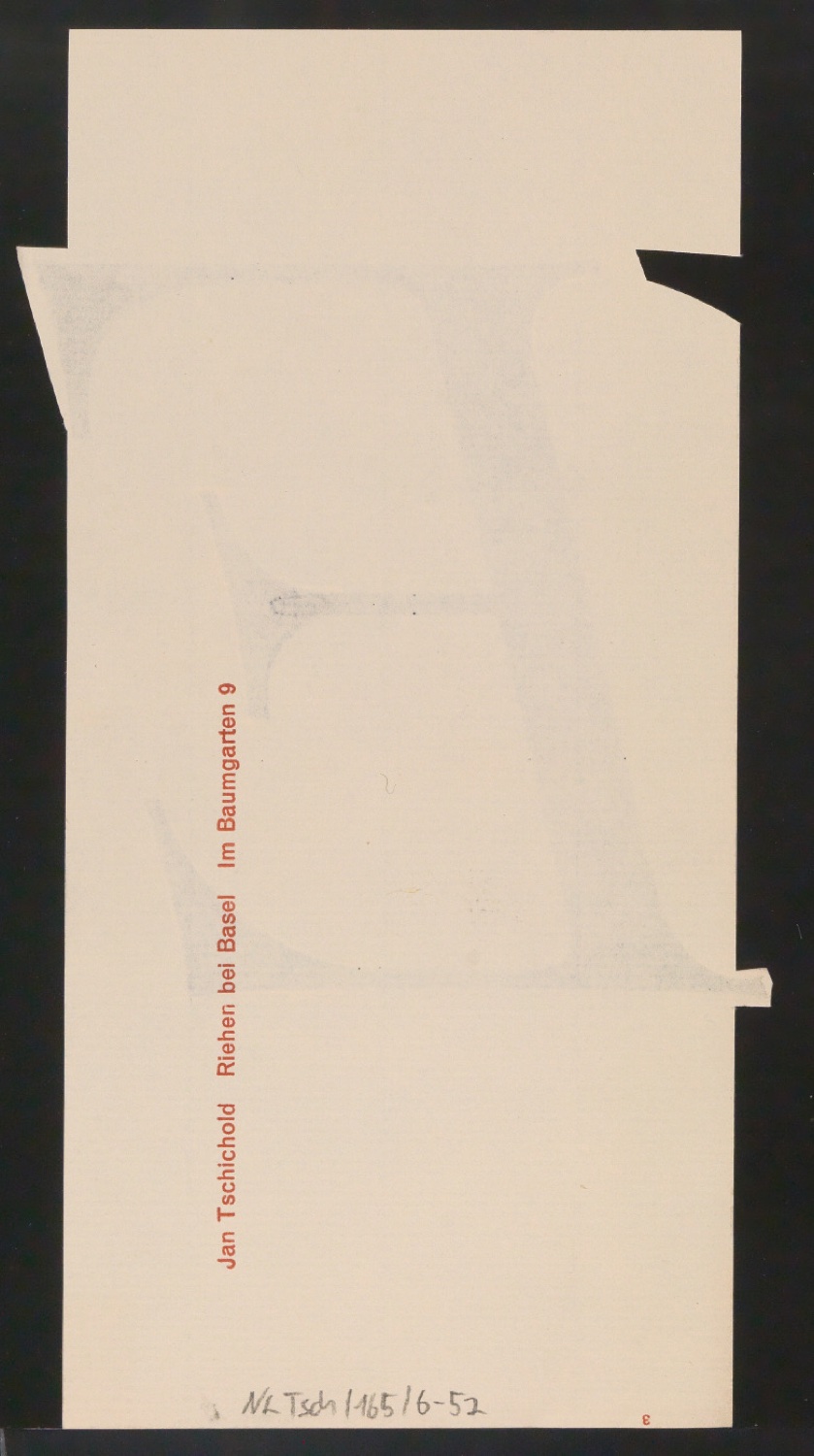 Mappe mit Entwurfszeichnungen Uhertype Antiqua Gemeine Kursiv — Blatt 106