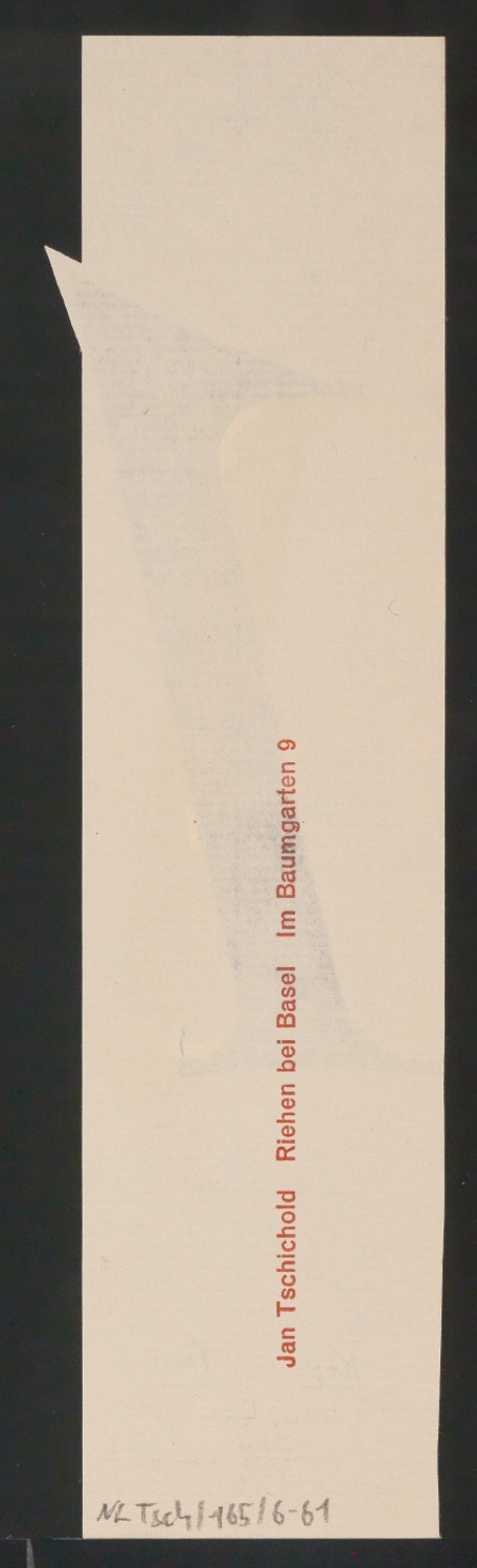 Mappe mit Entwurfszeichnungen Uhertype Antiqua Gemeine Kursiv — Blatt 126
