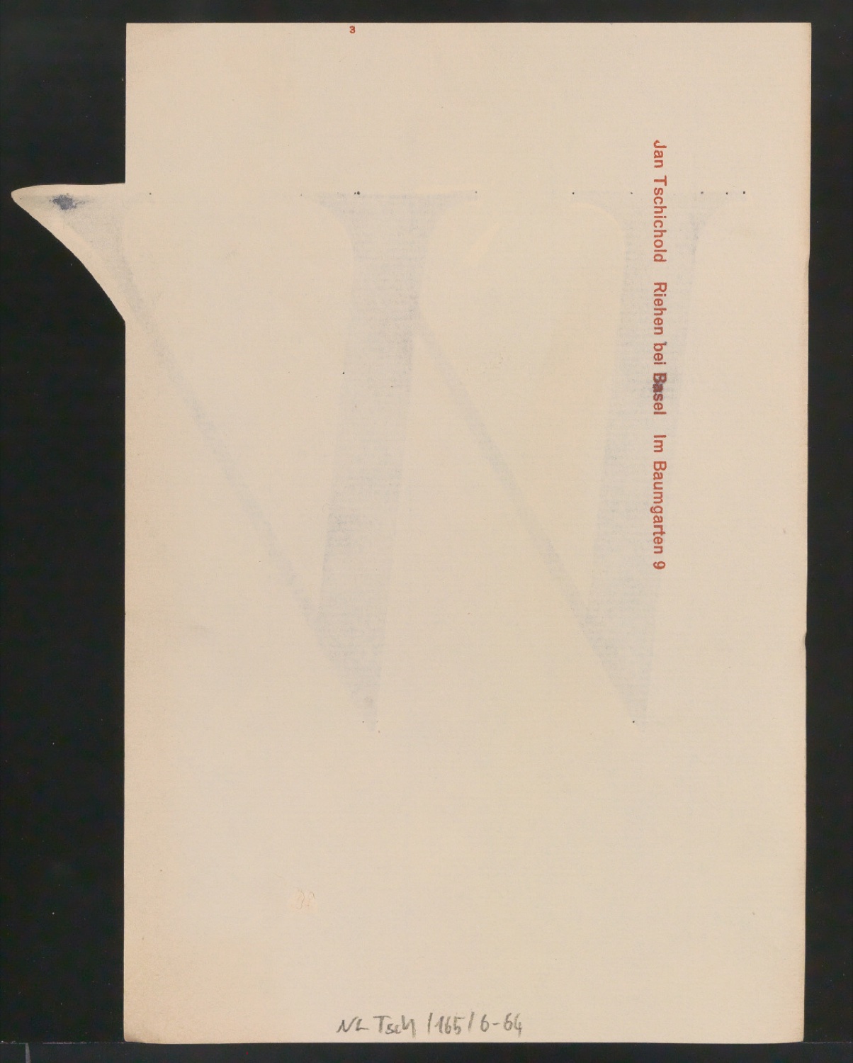 Mappe mit Entwurfszeichnungen Uhertype Antiqua Gemeine Kursiv — Blatt 132