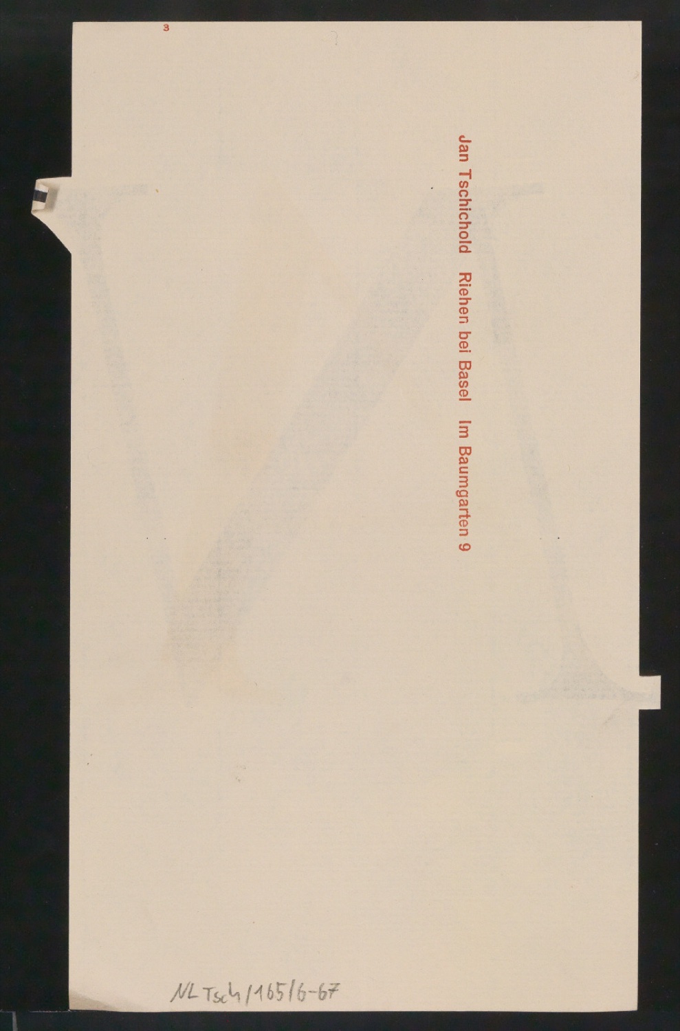 Mappe mit Entwurfszeichnungen Uhertype Antiqua Gemeine Kursiv — Blatt 138