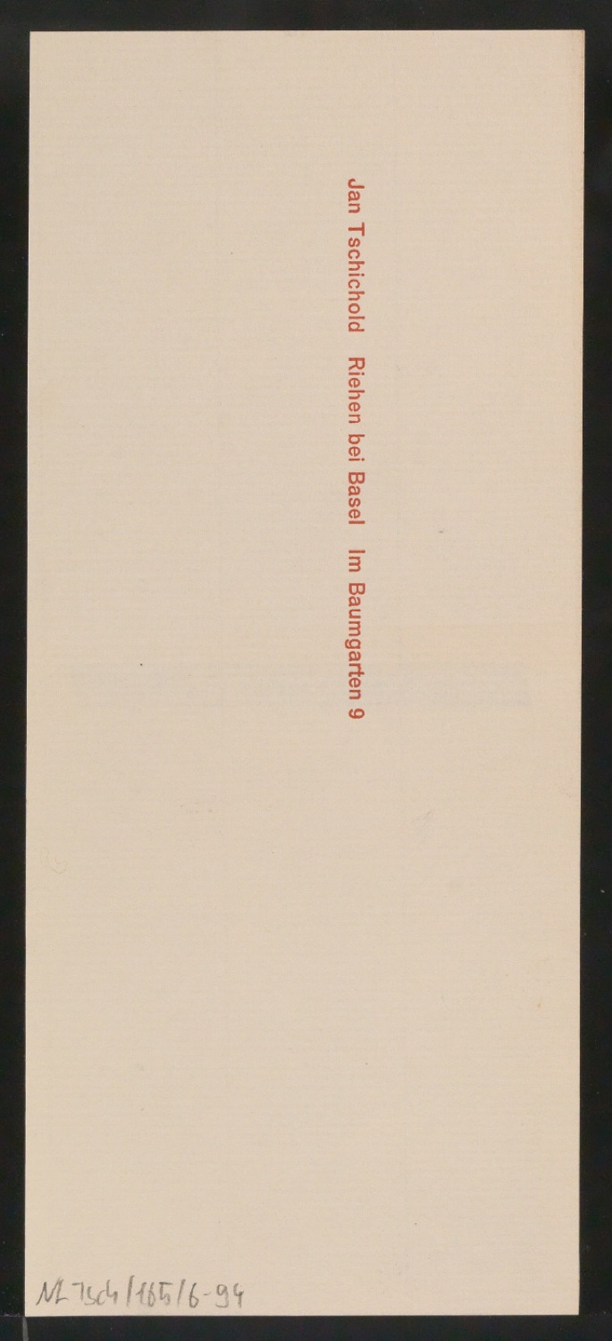 Mappe mit Entwurfszeichnungen Uhertype Antiqua Gemeine Kursiv — Blatt 194