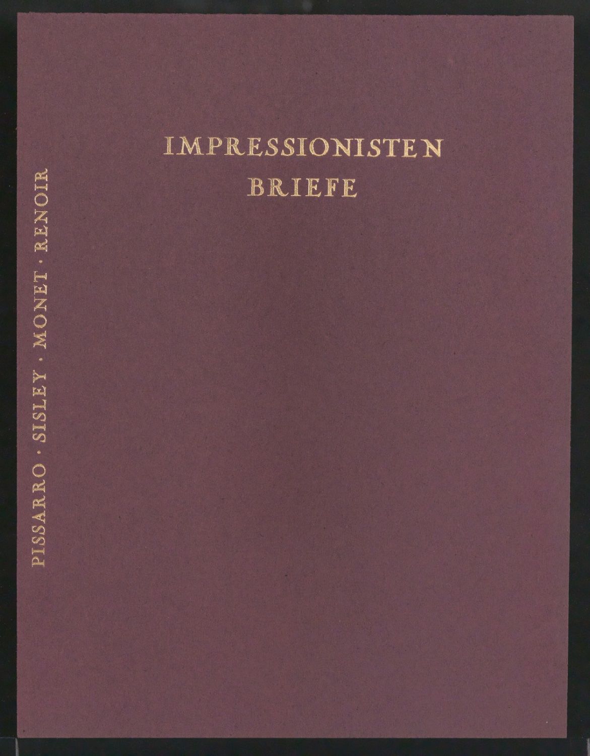 Entwurfszeichnung, Probedruck und Belegexemplare von Einbanddecken für Impressionisten-Briefe — Blatt 5