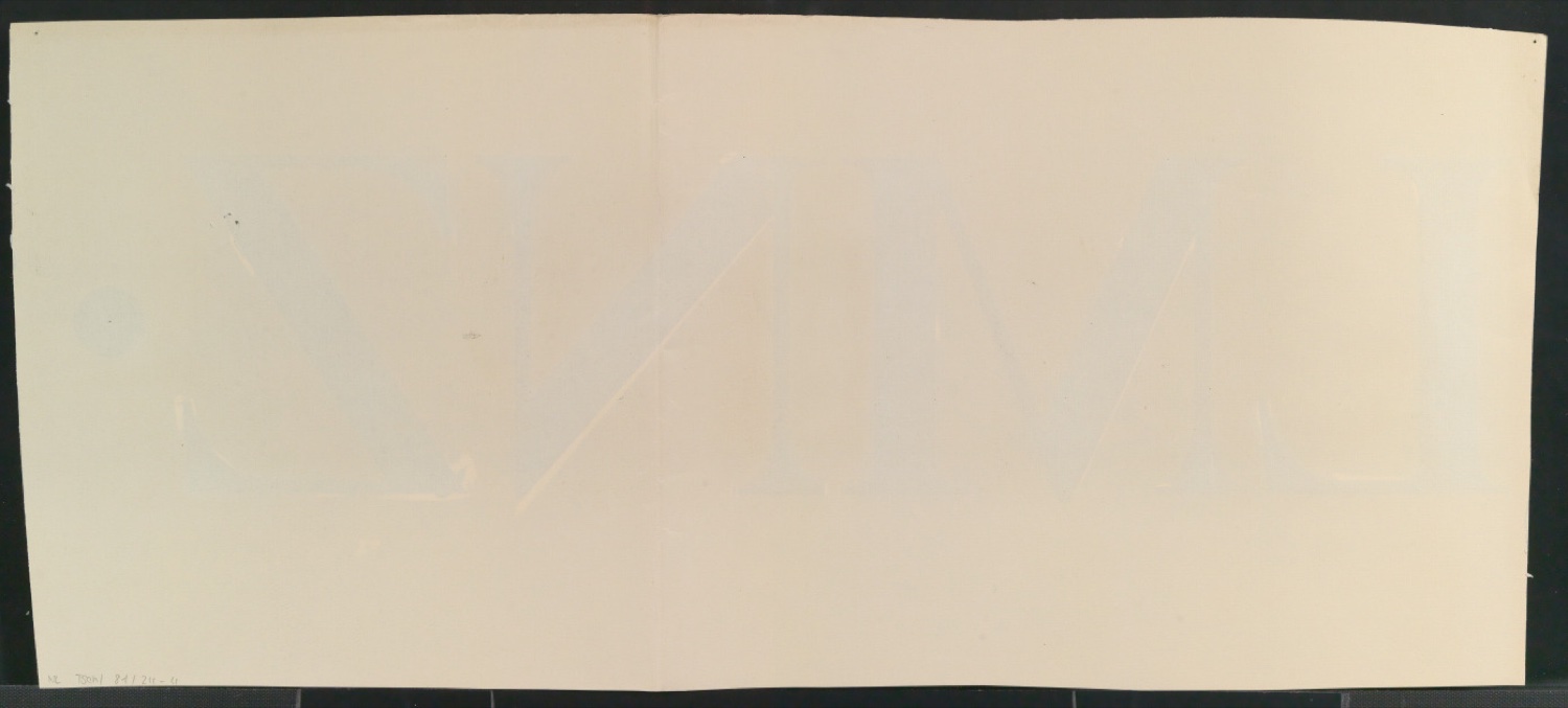Mappe mit Entwurfszeichnungen Uhertype Halbfette Antiqua — Blatt 8