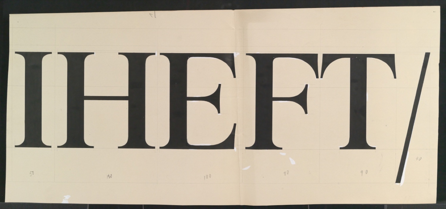 Mappe mit Entwurfszeichnungen Uhertype Halbfette Antiqua — Blatt 11